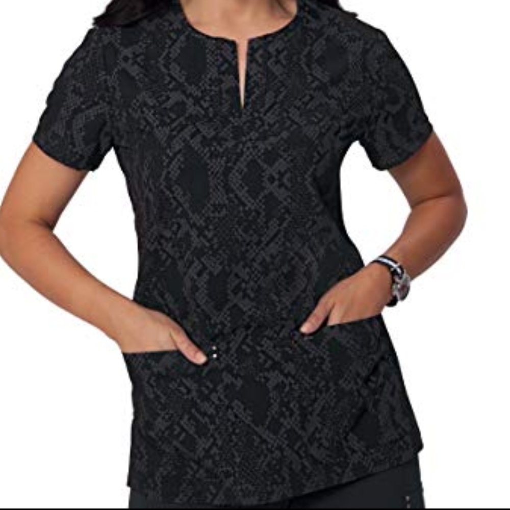 Koi Sapphire Reptile Scrub Top